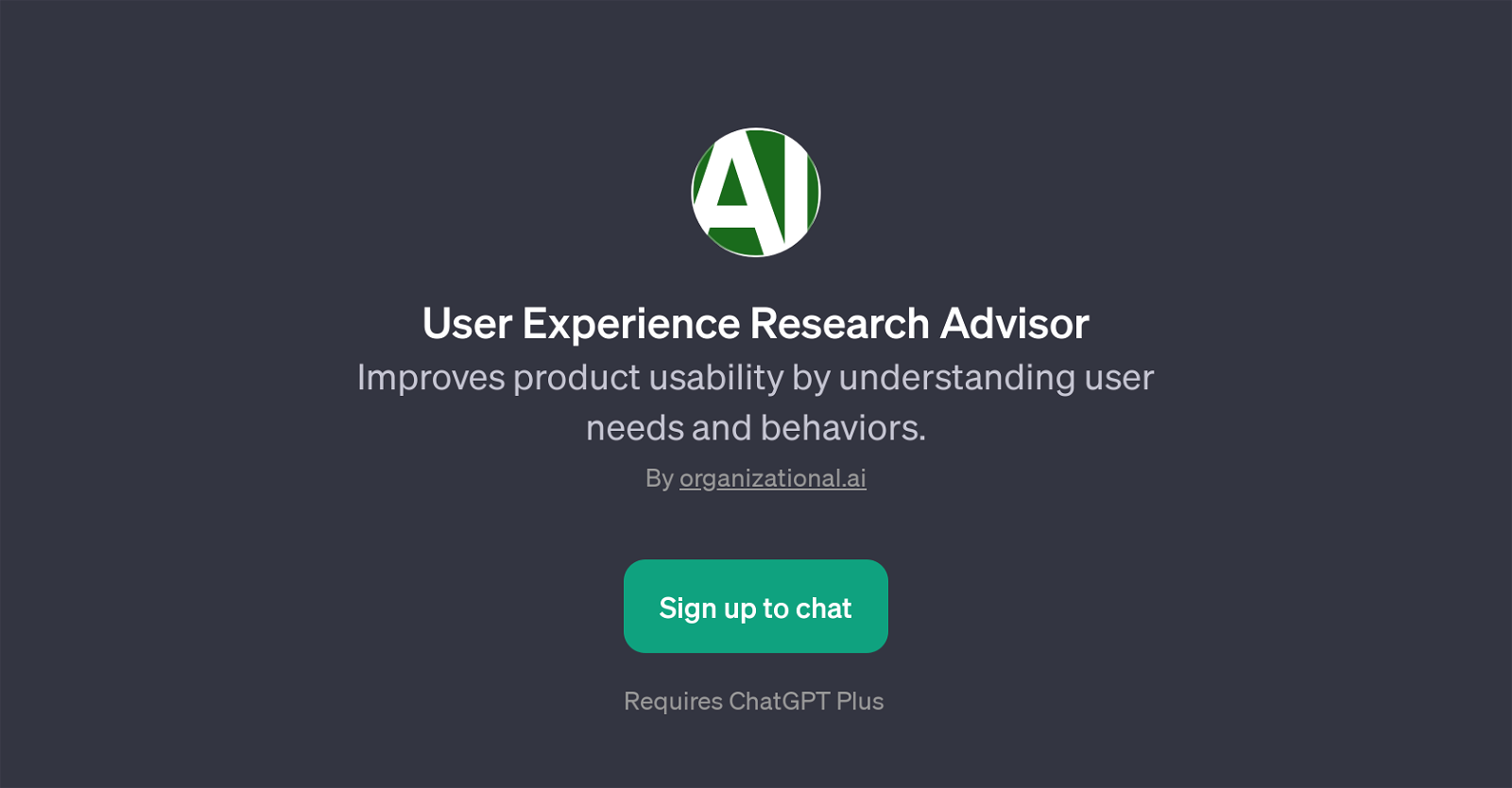 User Experience Research Advisor website