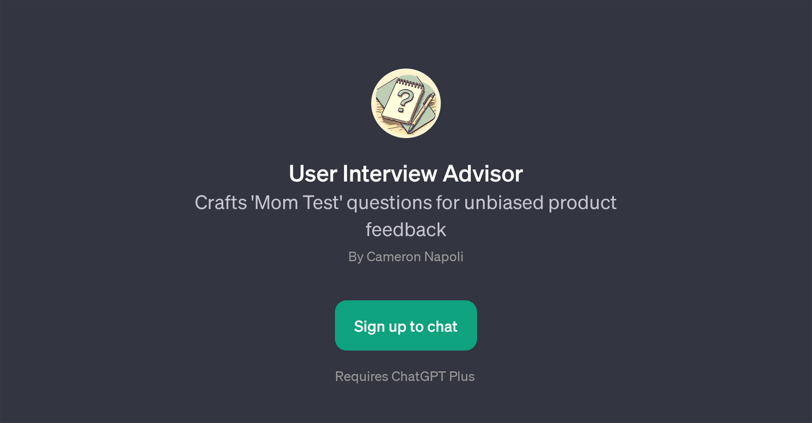 User Interview Advisor website