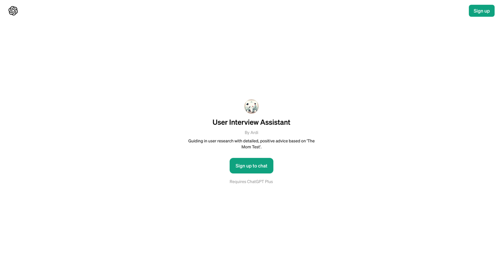 User Interview Assistant website