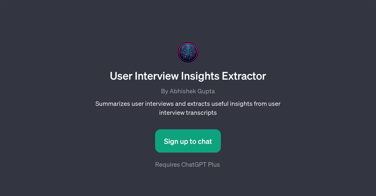 User Interview Insights Extractor website