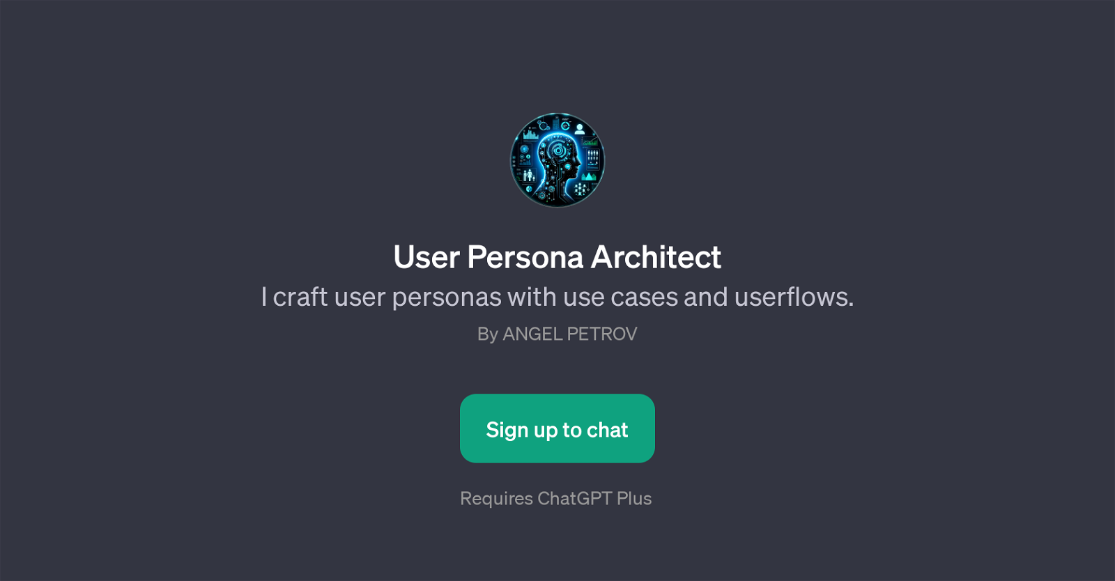 User Persona Architect website