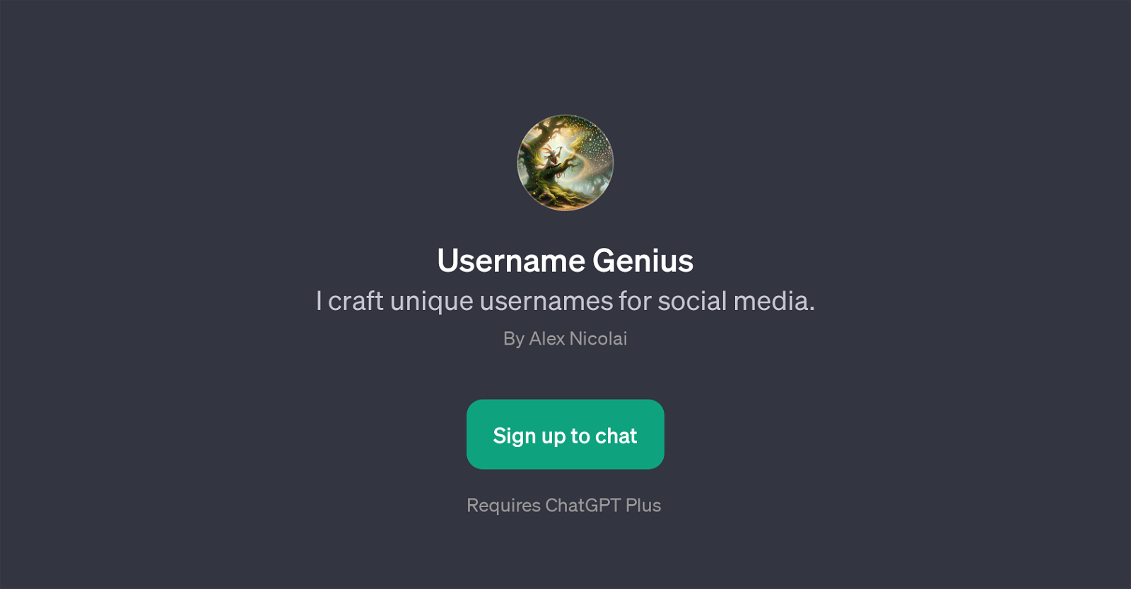Username Genius website
