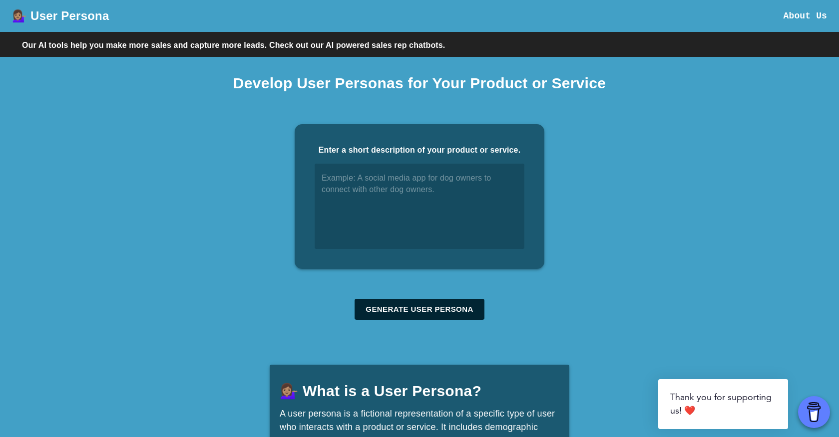 Userpersona website