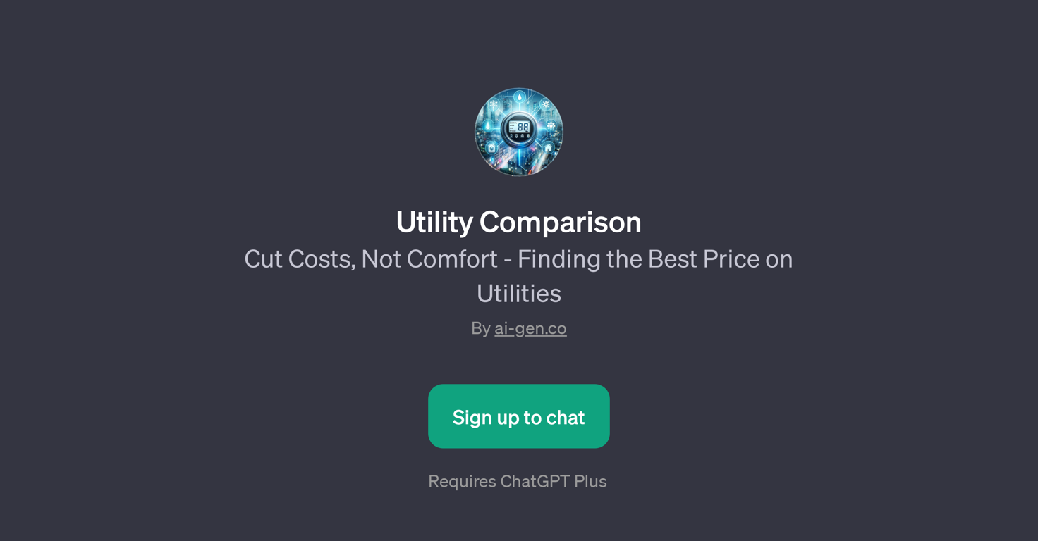 Utility Comparison website