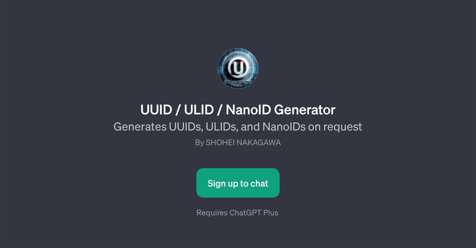 UUID / ULID / NanoID Generator website