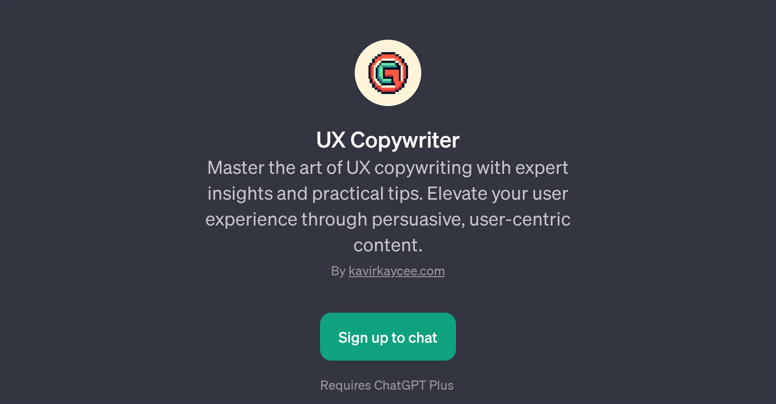 UX Copywriter website