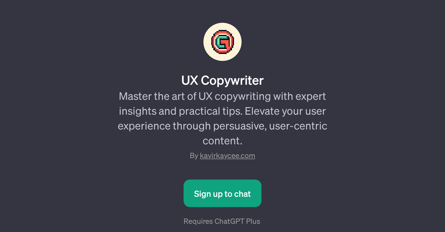 UX Copywriter website