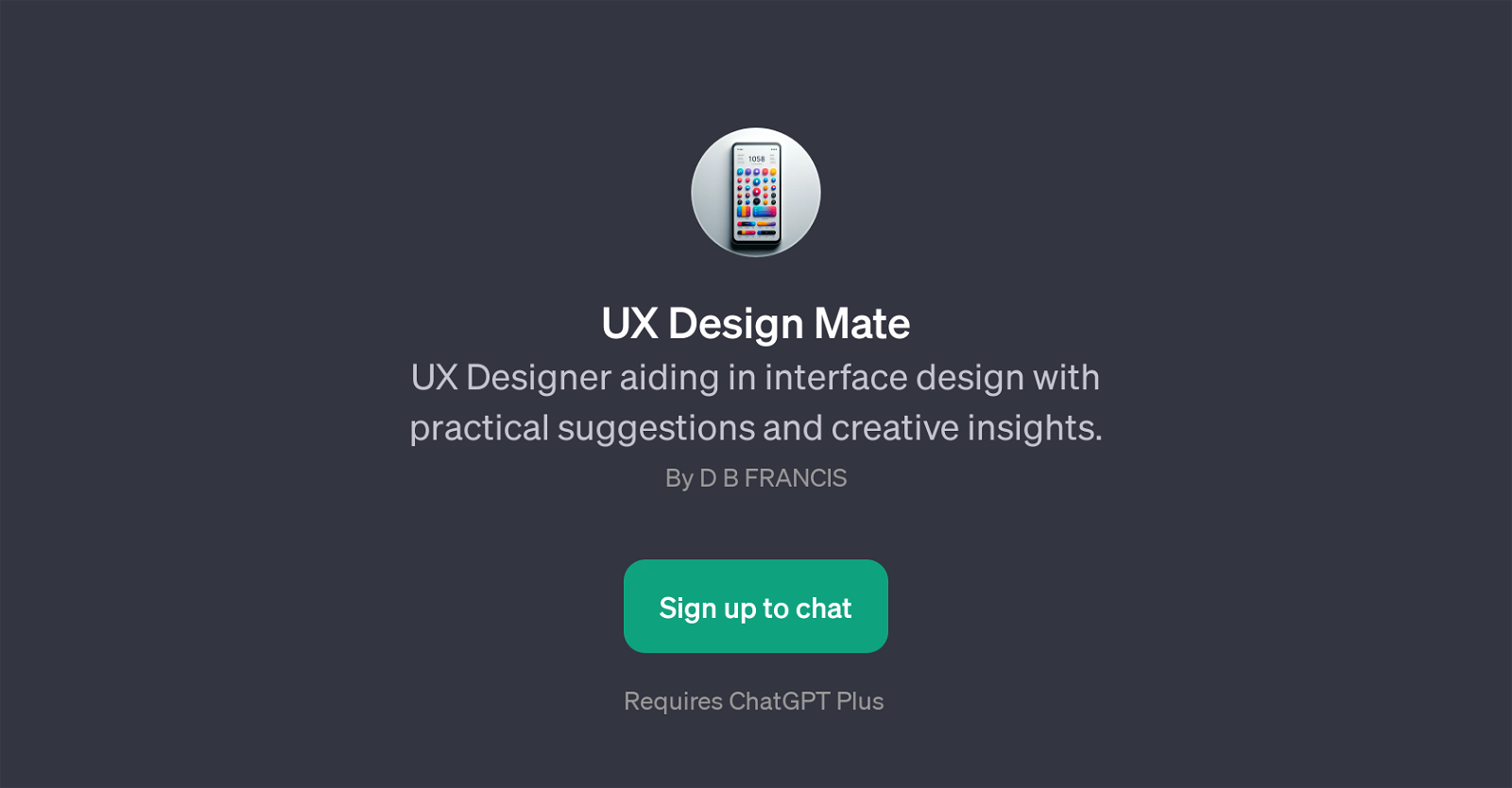 UX Design Mate website