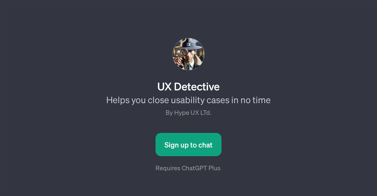 UX Detective website