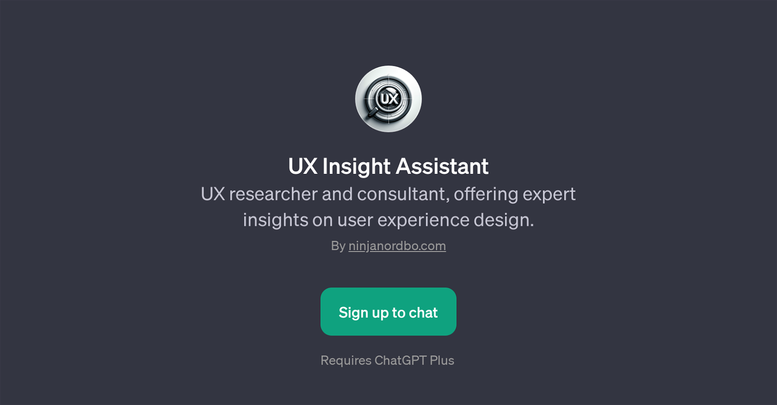 UX Insight Assistant website