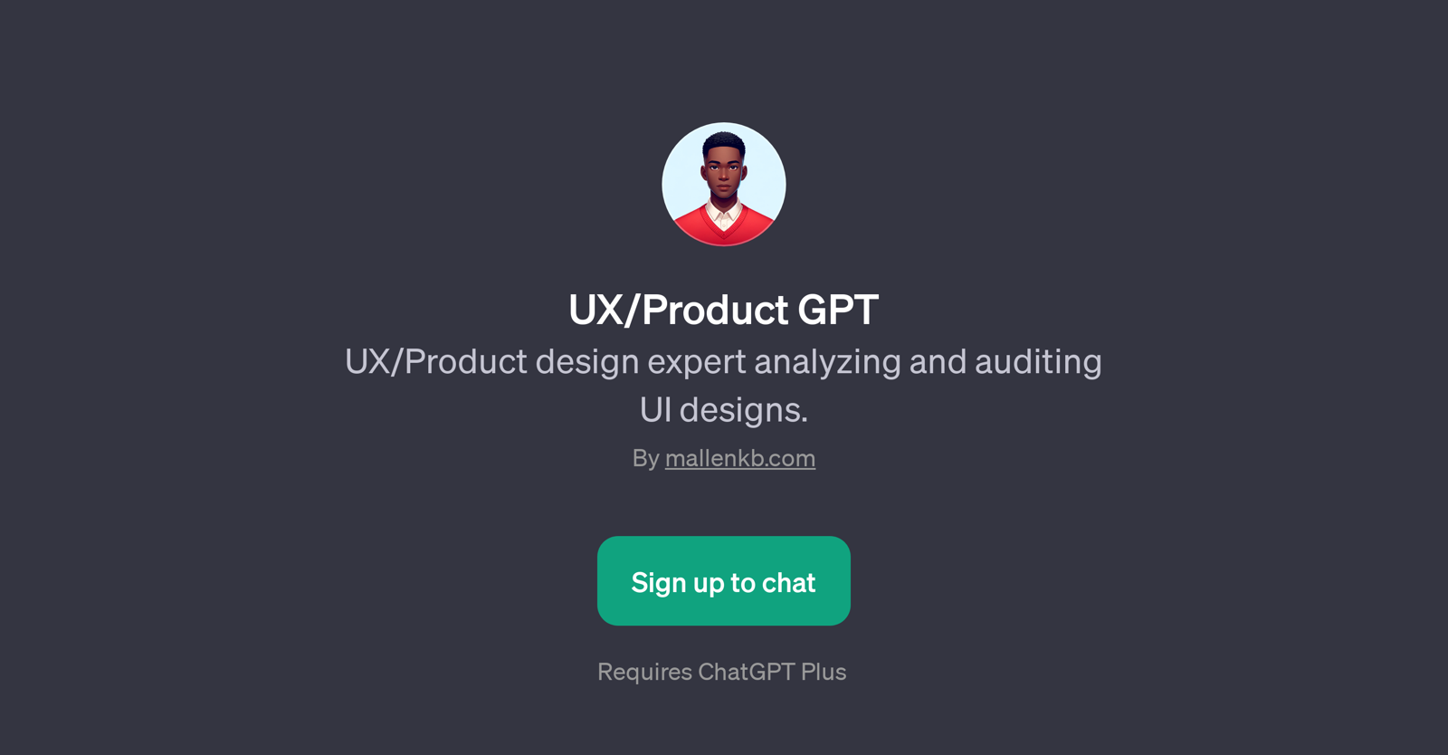 UX/Product GPT website