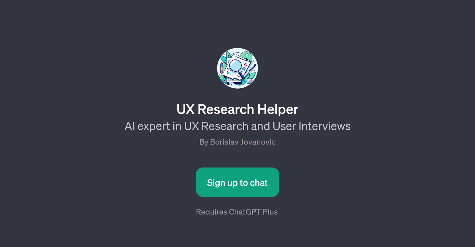 UX Research Helper website