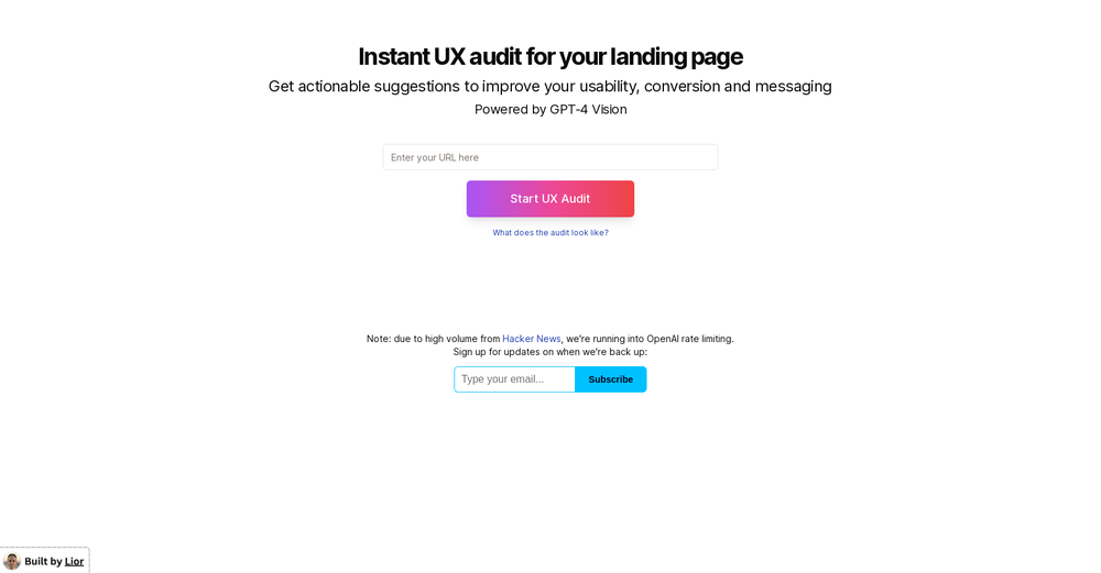 UXAudit website
