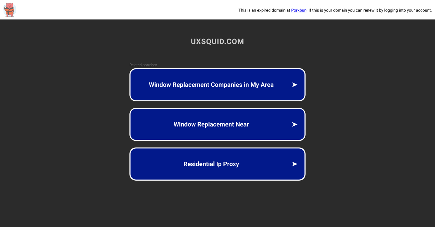 UXsquid website