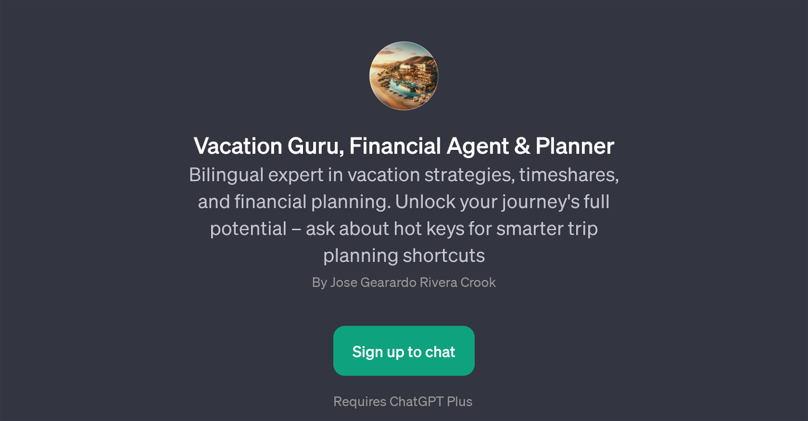 Vacation Guru, Financial Agent & Planner website