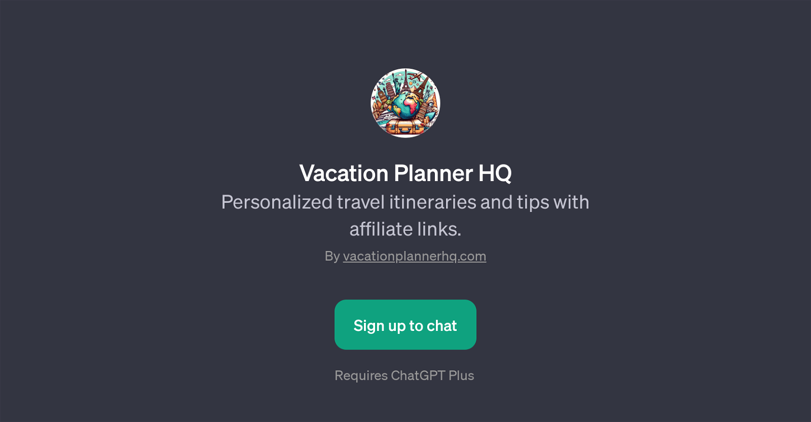 Vacation Planner HQ website