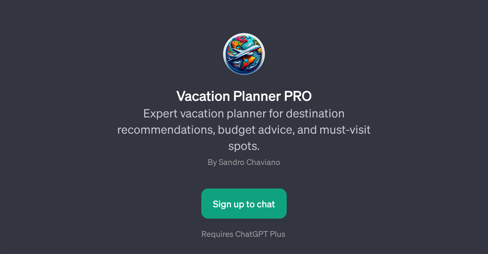 Vacation Planner PRO website