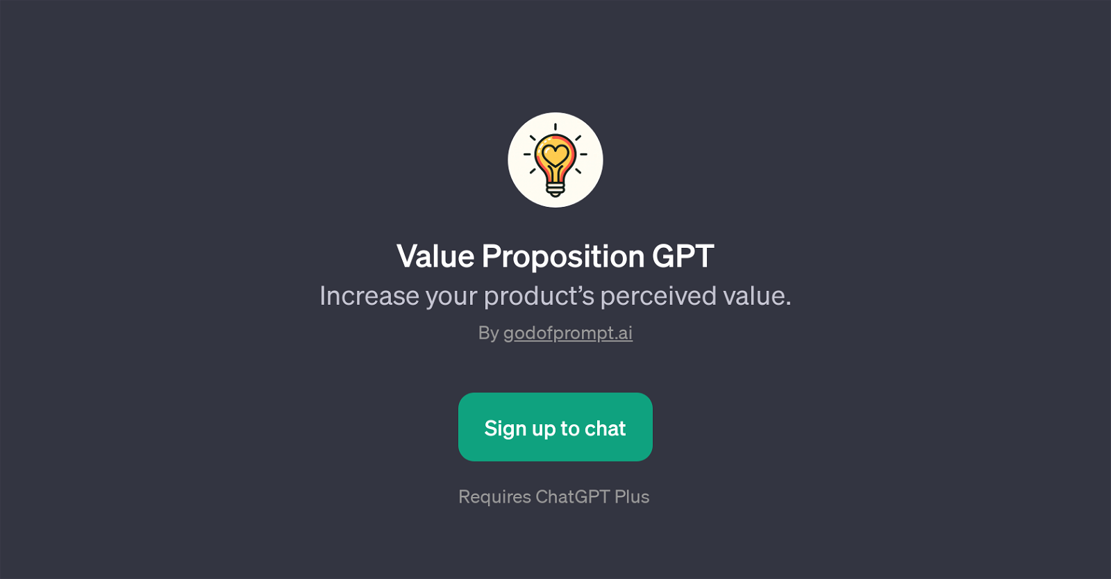 Value Proposition GPT website