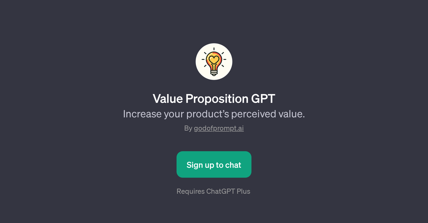 Value Proposition GPT website