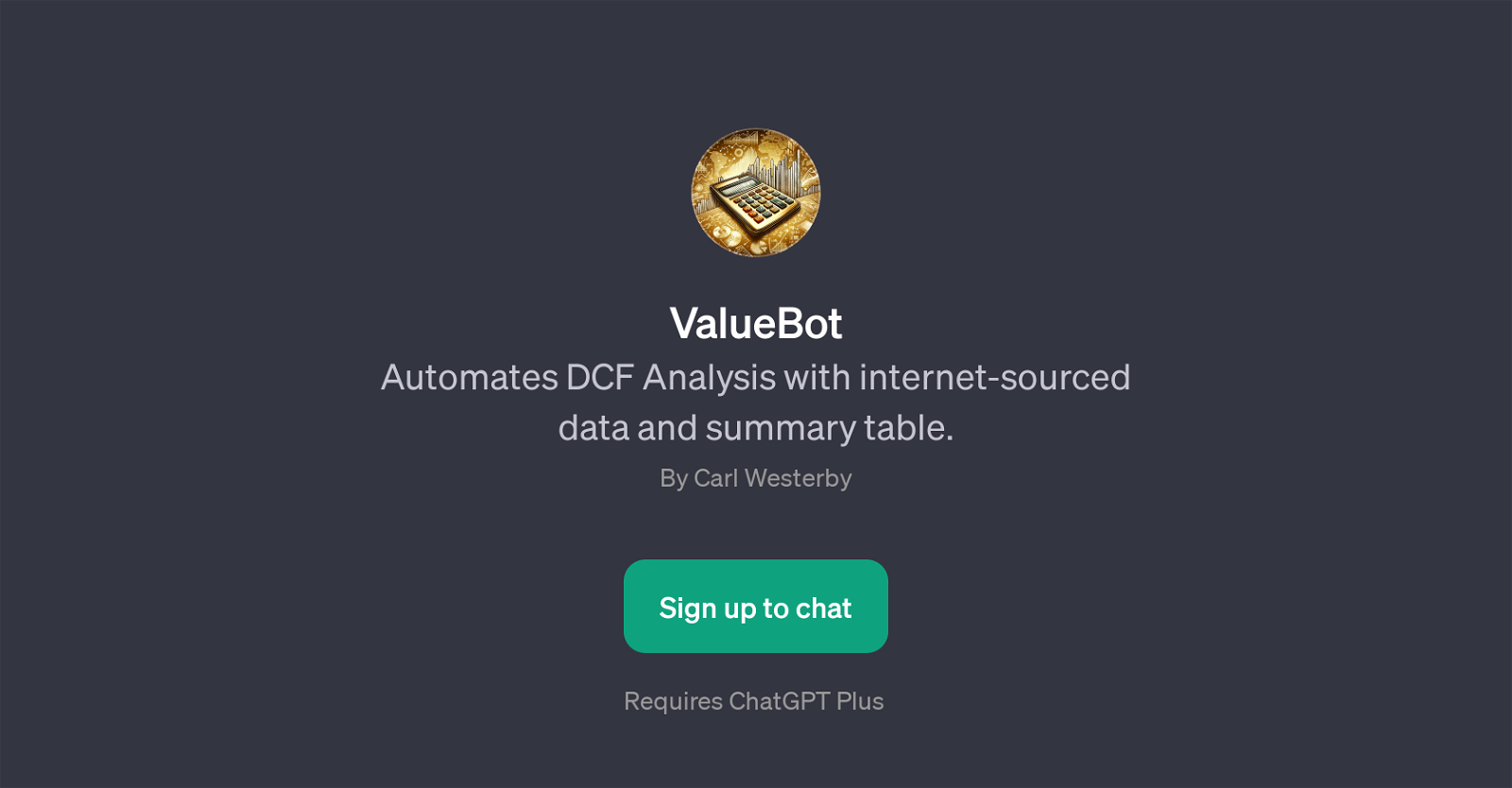 ValueBot website