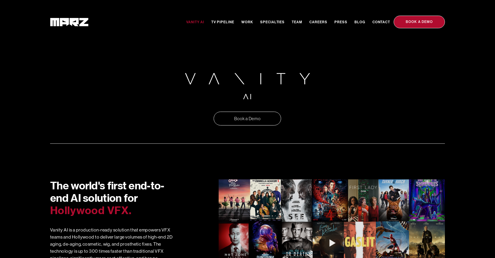 Vanity AI website