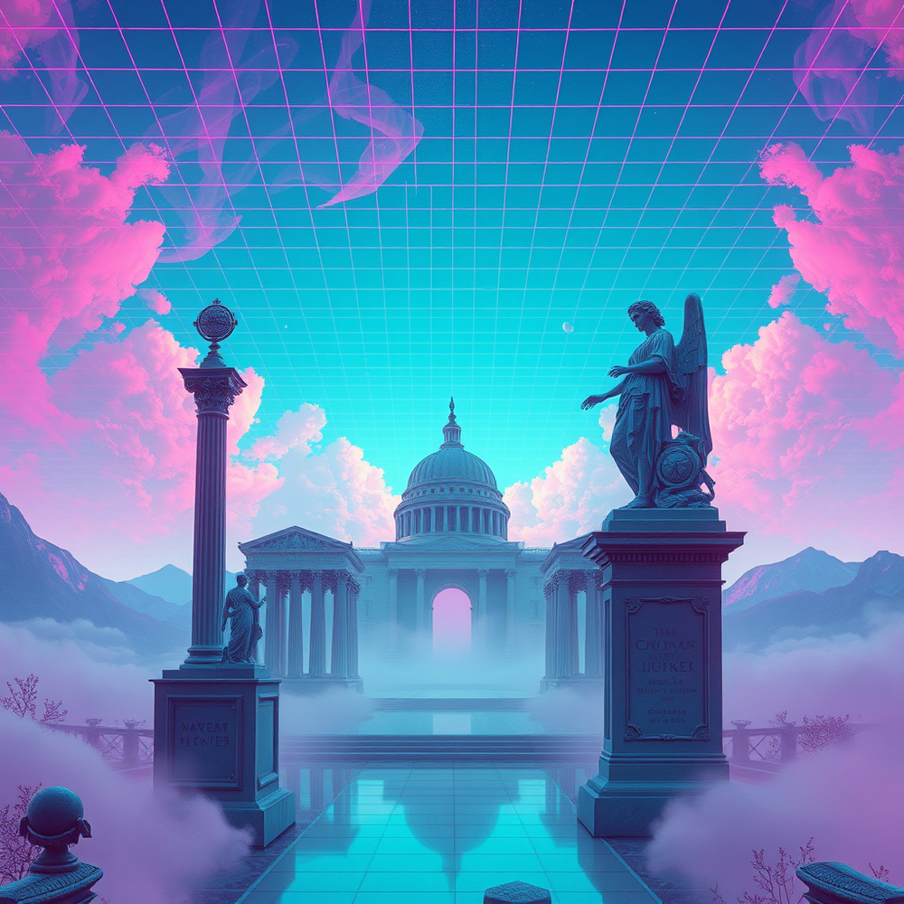 Vapourwave art style website