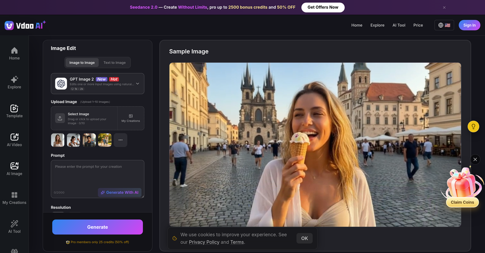 Vdoo AI | Image Editor website