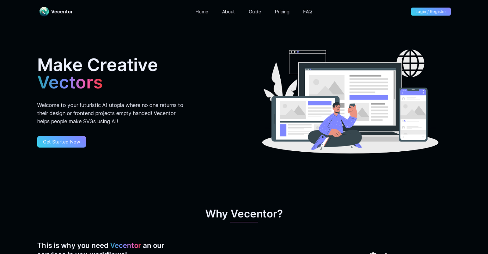 Vecentor website
