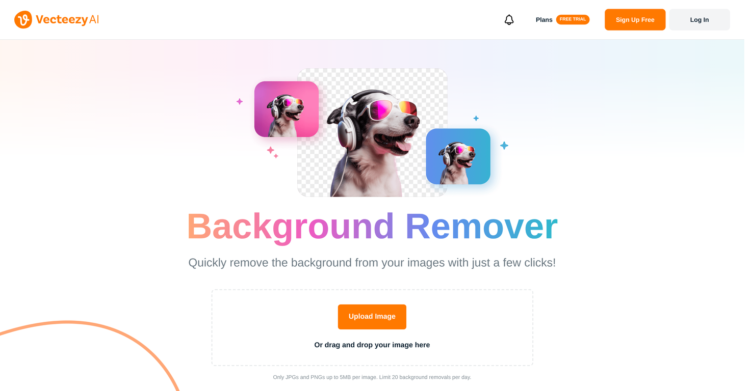 Vecteezy Background Remover website