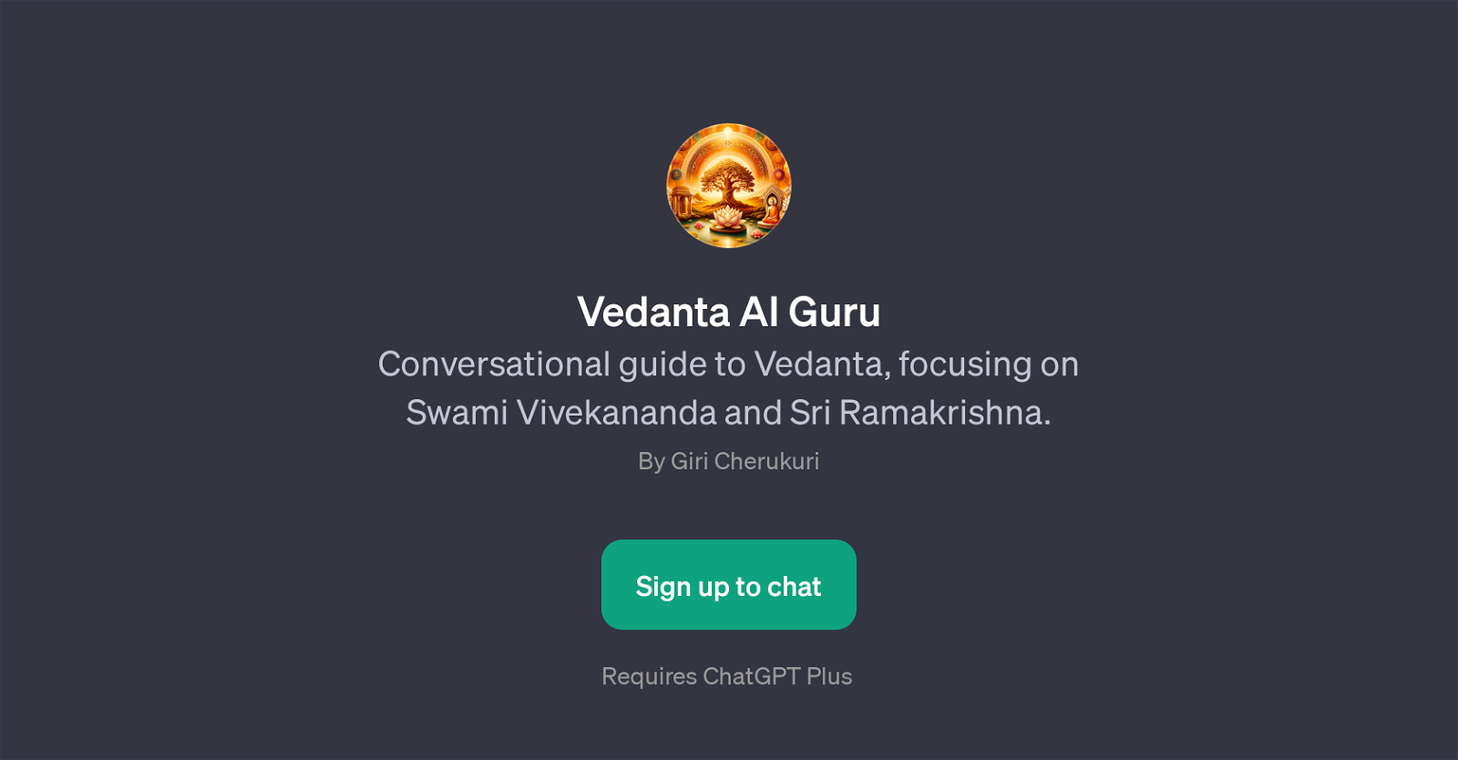 Vedanta AI Guru website