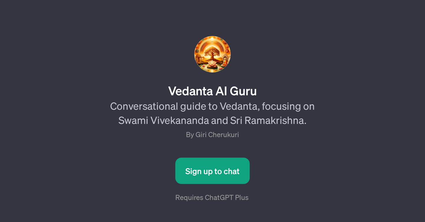 Vedanta AI Guru website