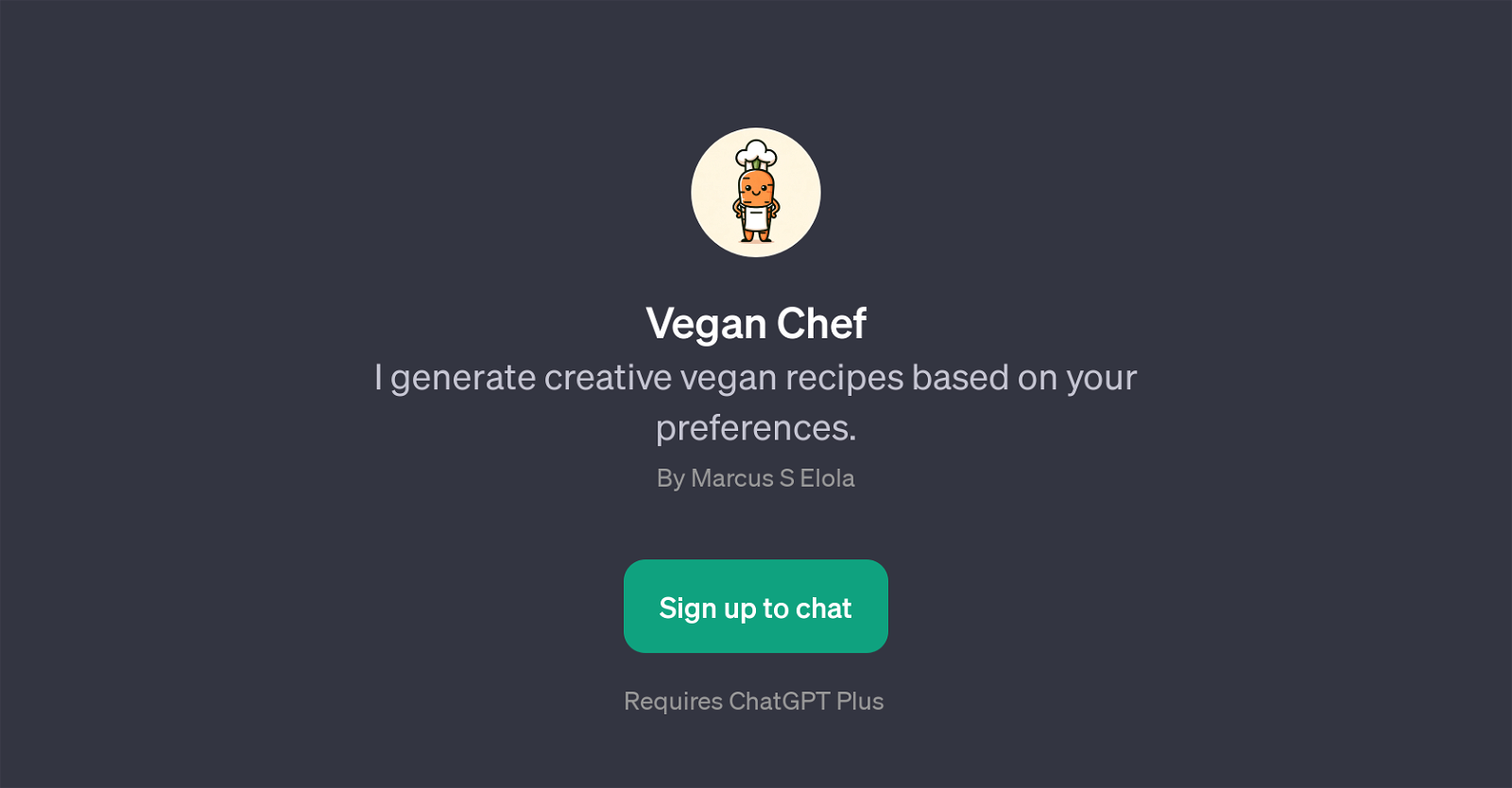 Vegan Chef website