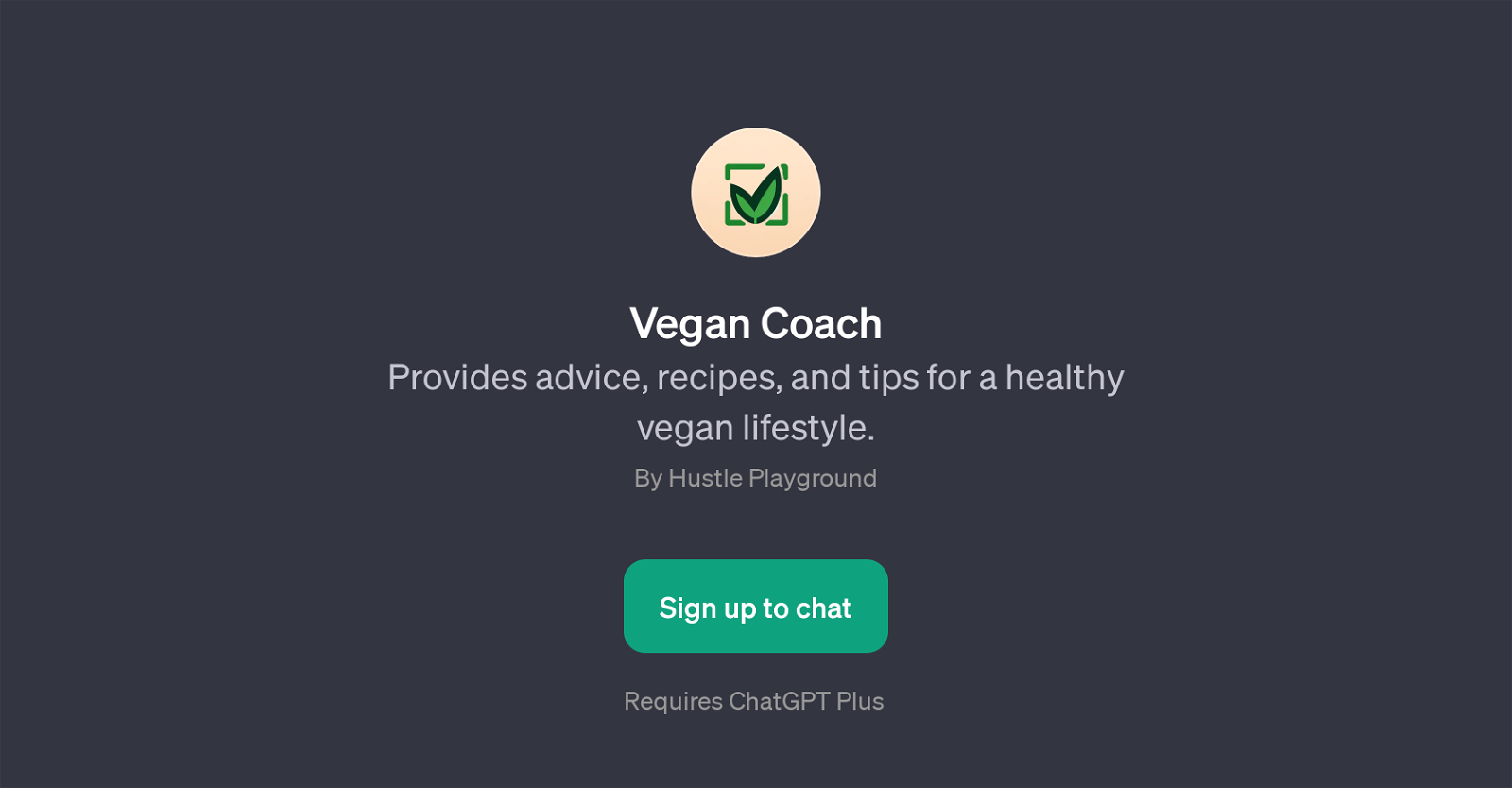 Vegan Coach website