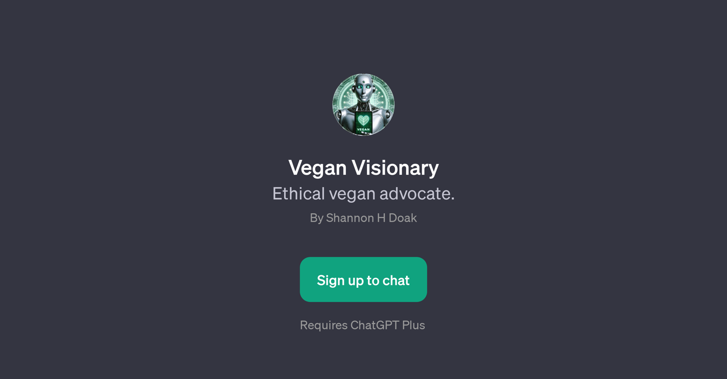 Vegan Visionary website