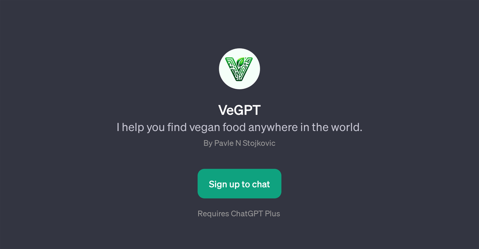 VeGPT website