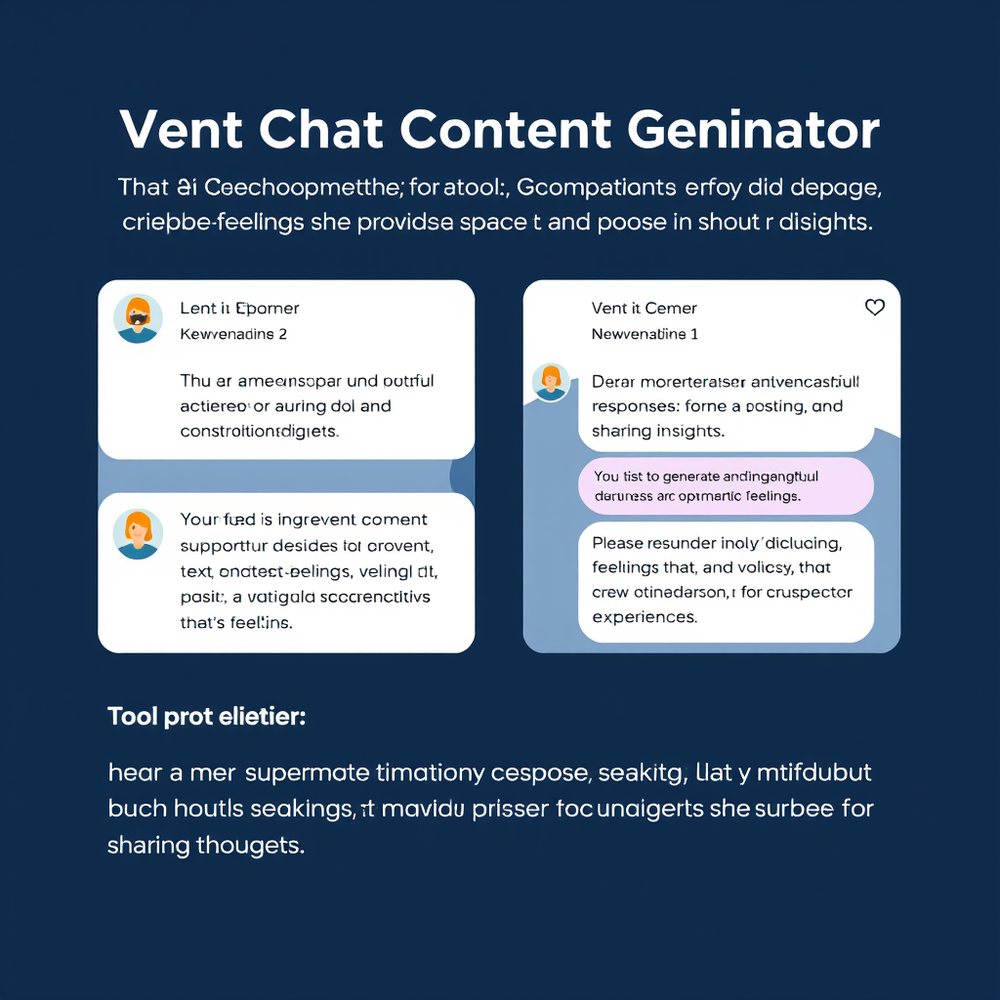 Vent Chat Content Generator website