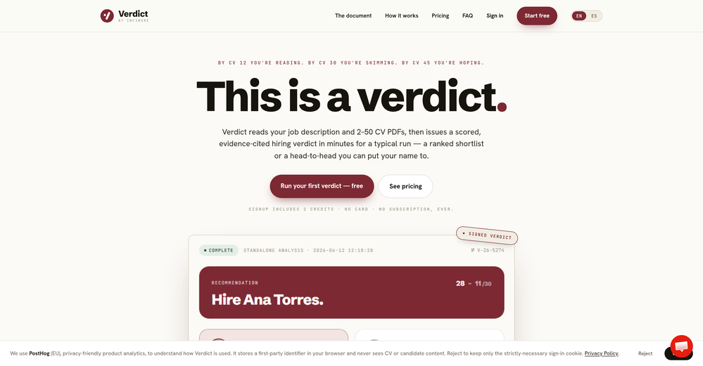 Verdict website