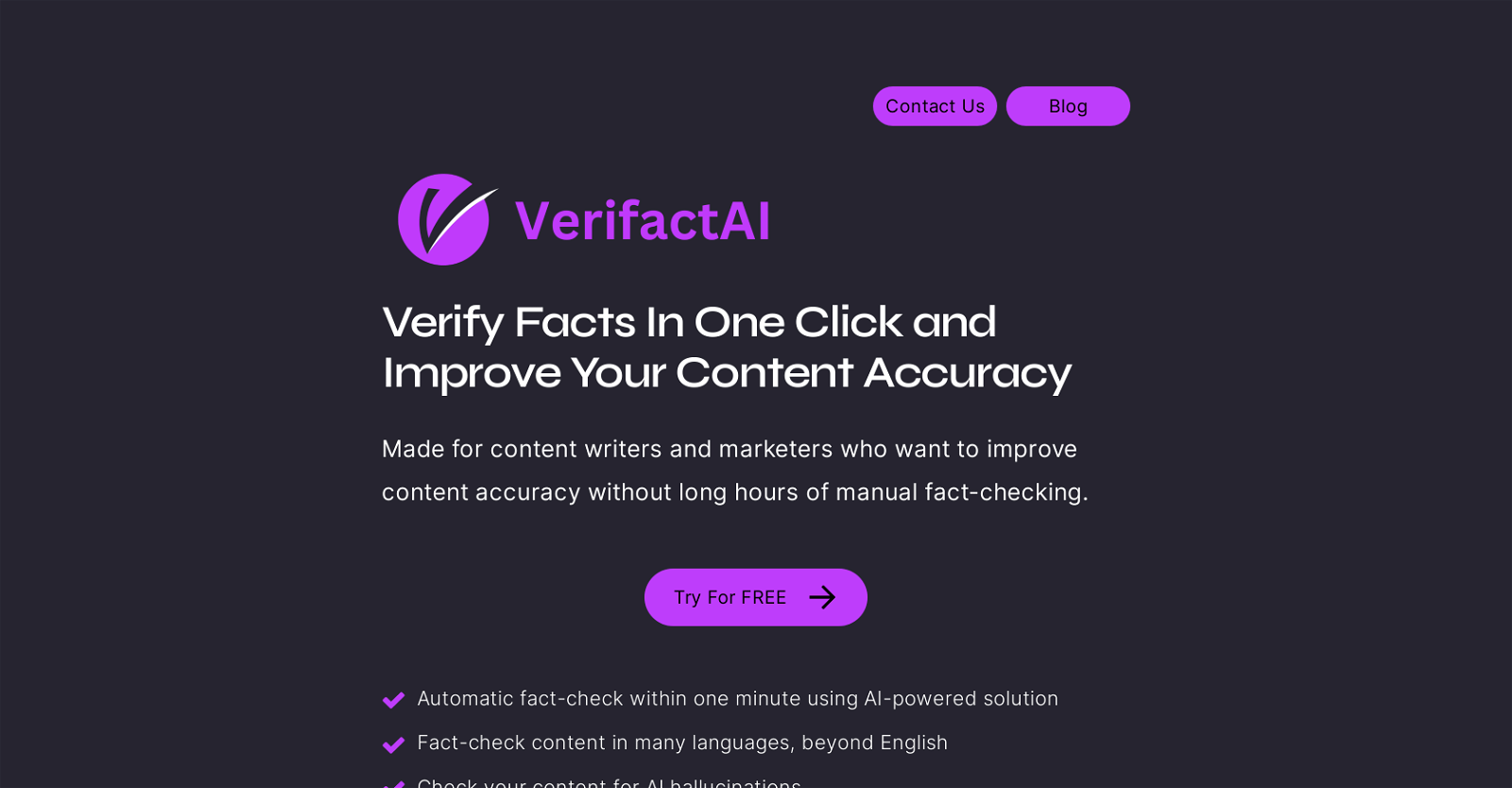 VerifactAI website