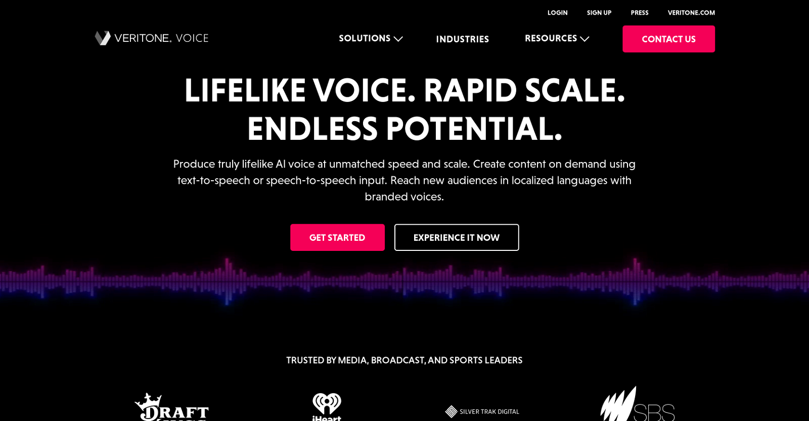 Veritone Voice website