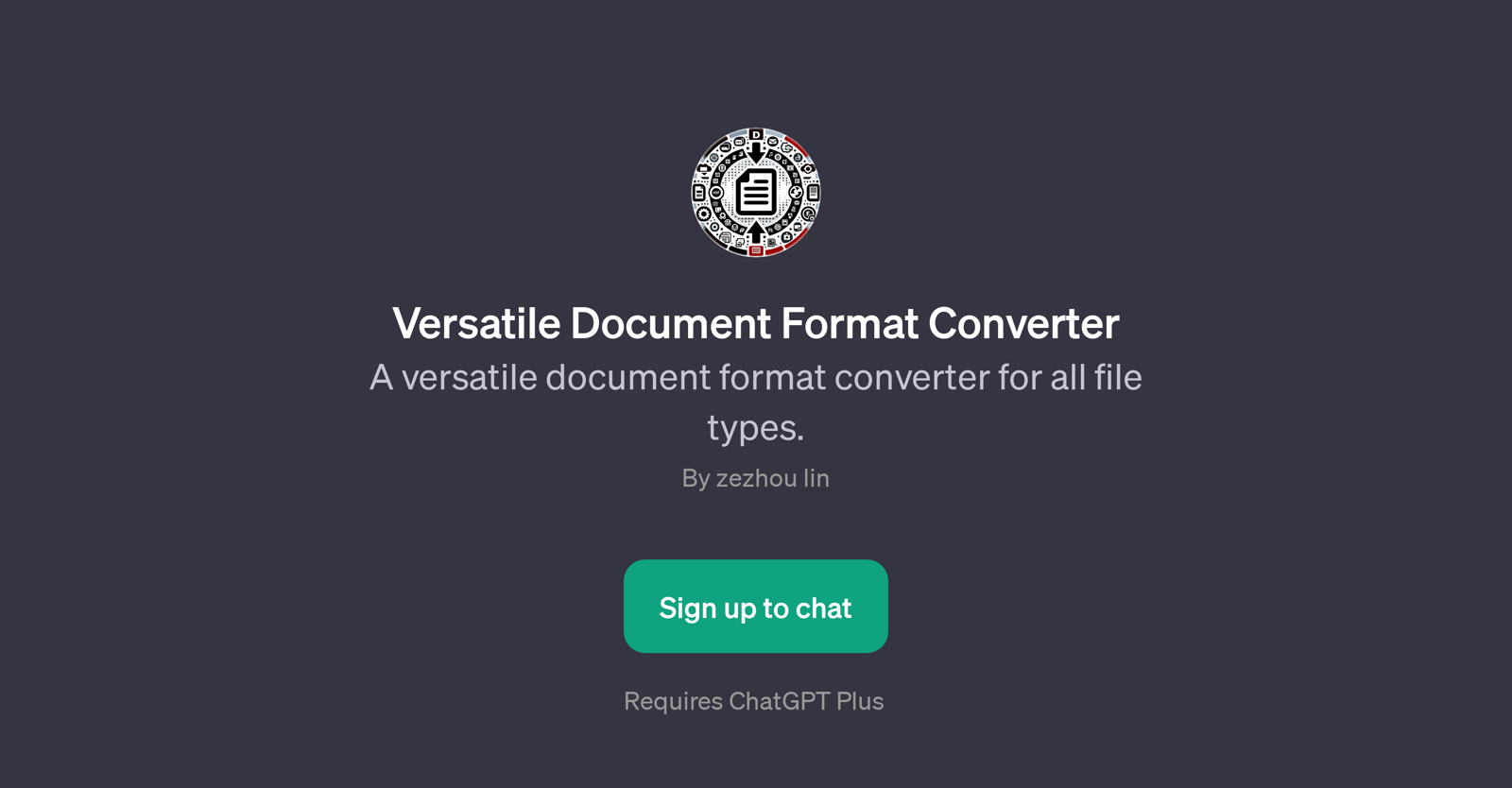 Versatile Document Format Converter website