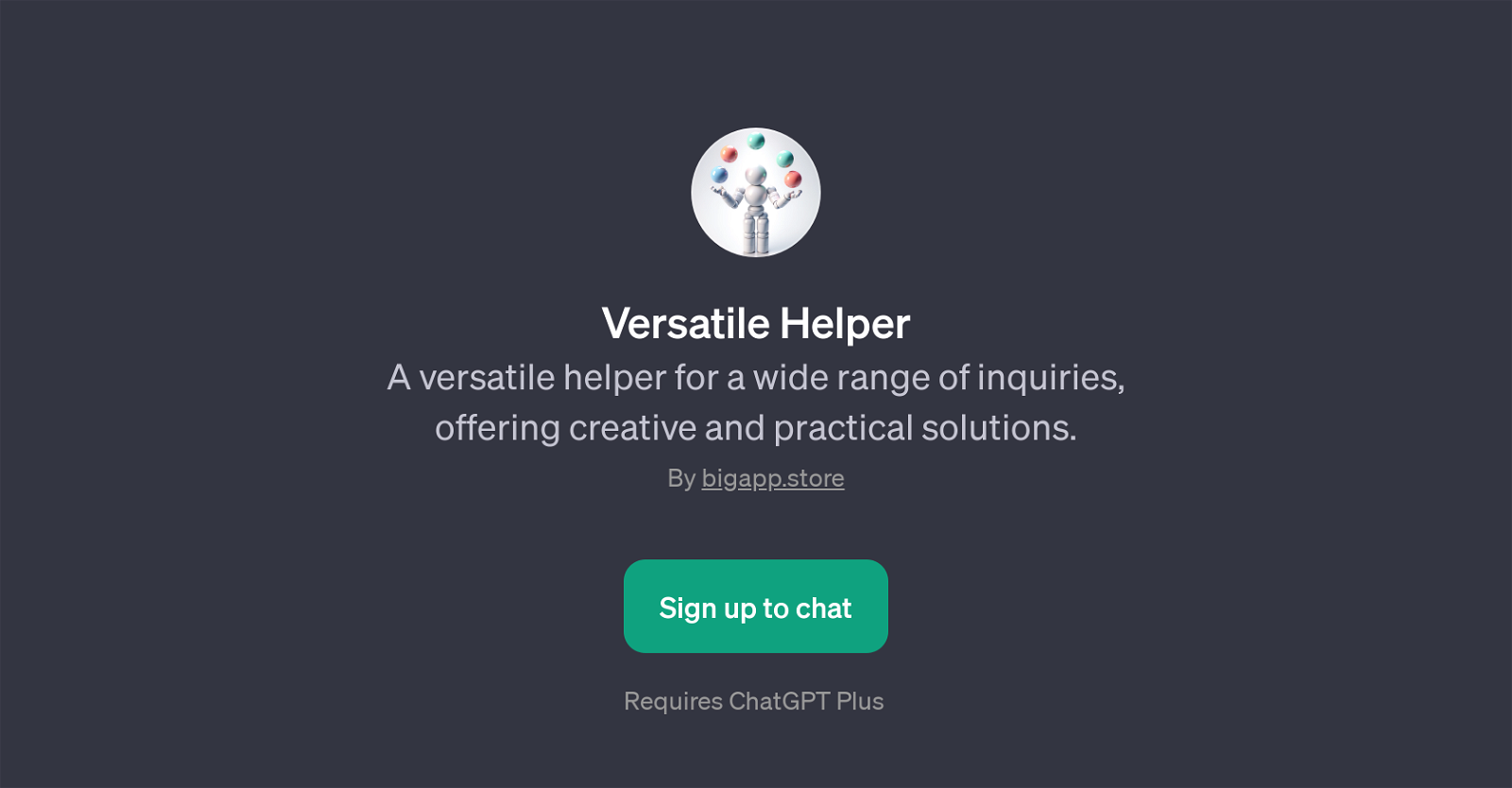Versatile Helper website