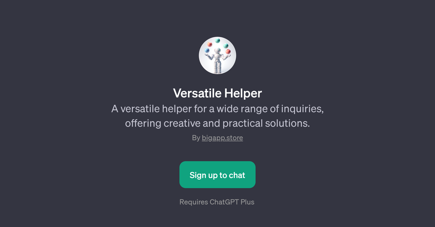 Versatile Helper website
