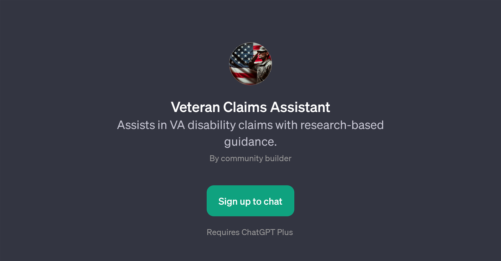 Veteran Claims Assistant website