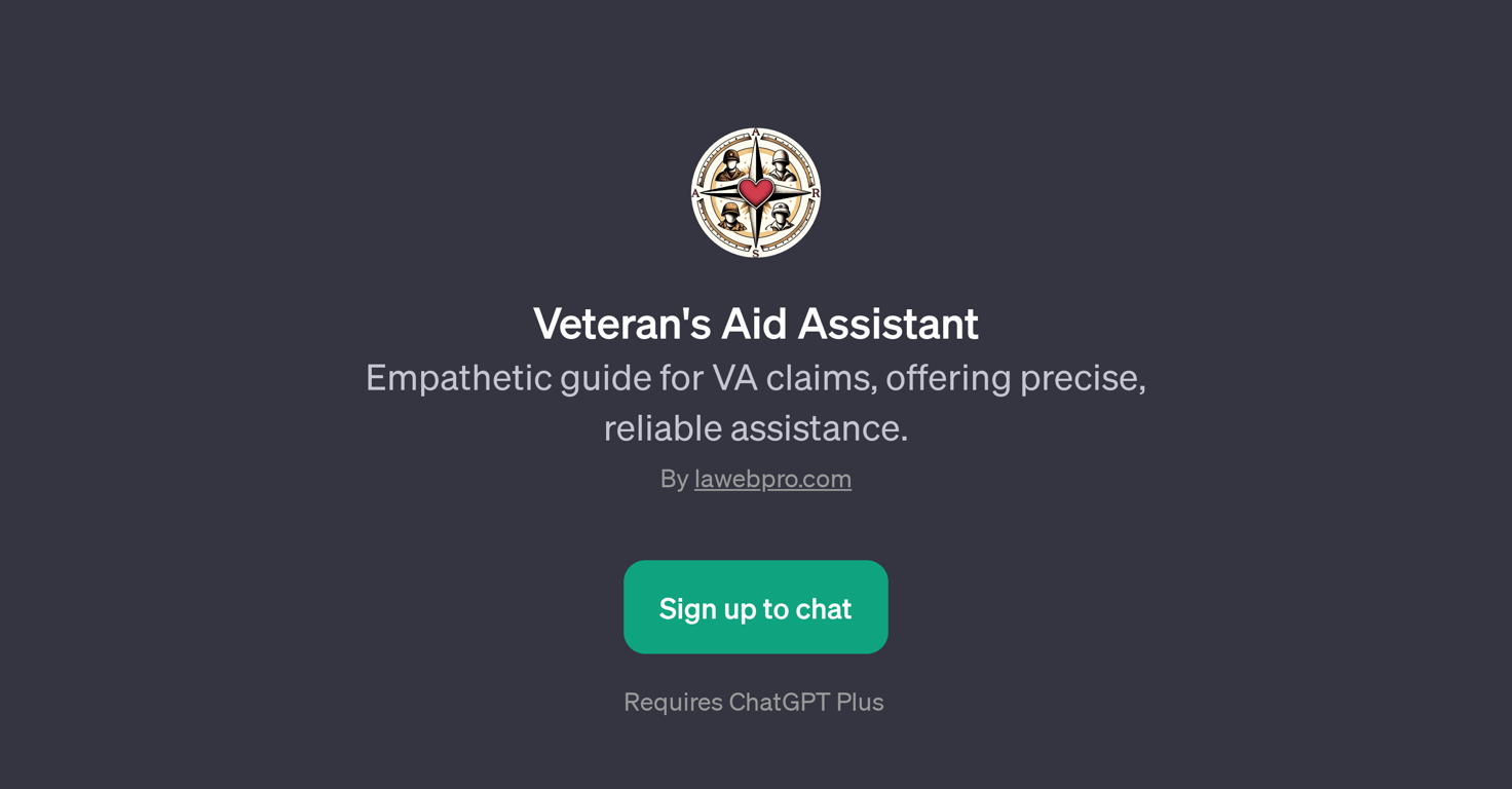 Veteran's Aid Assistant website