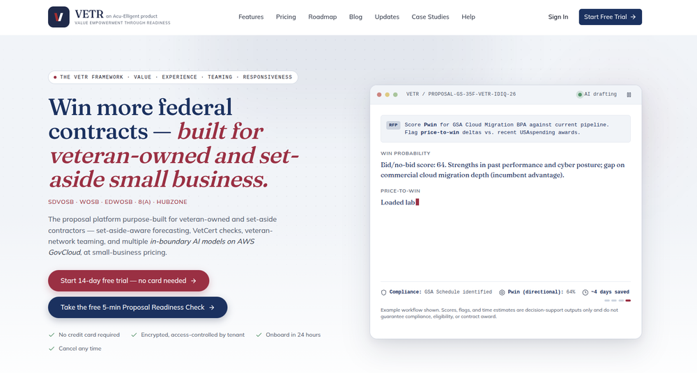 VETR Proposal website