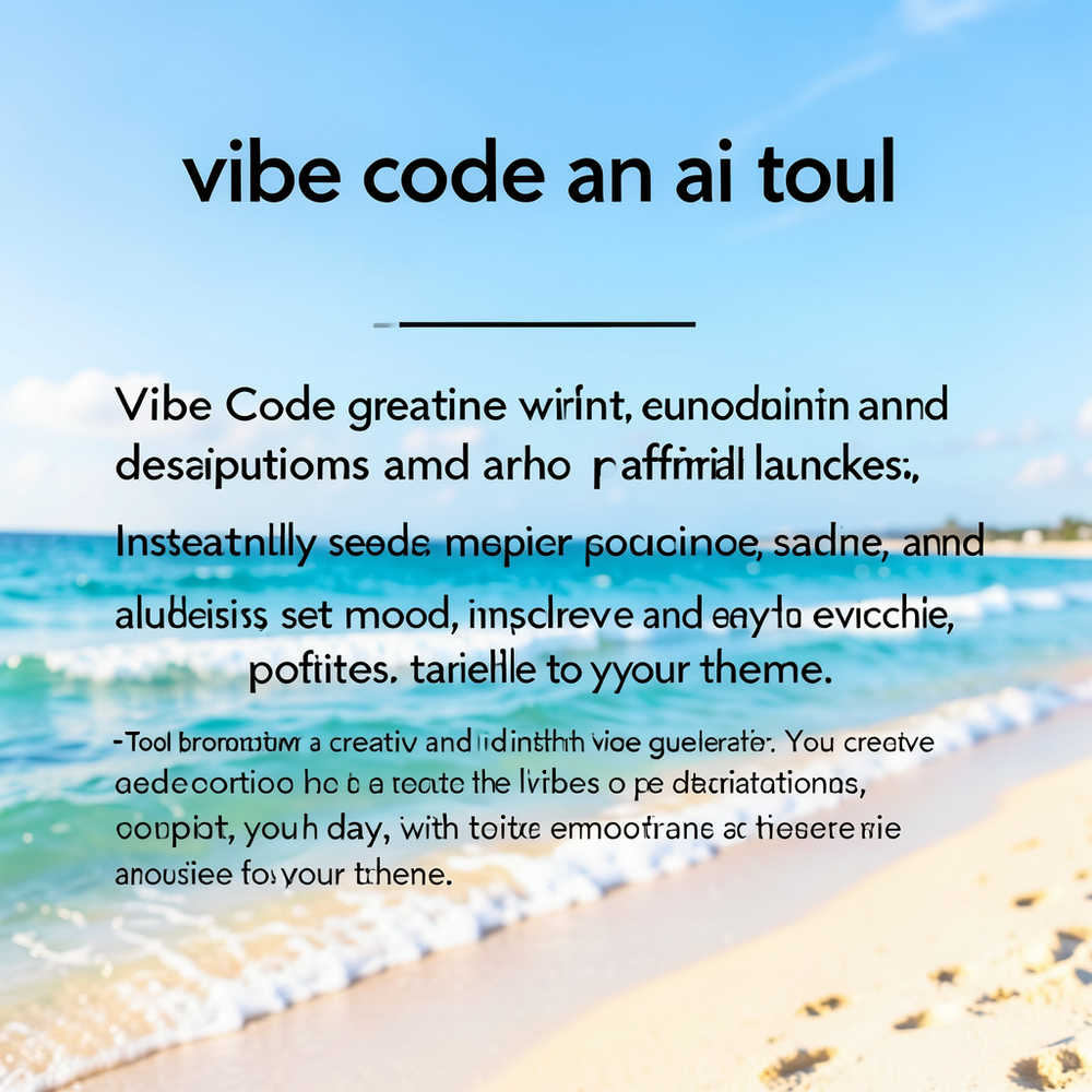 vibe code an ai tool website