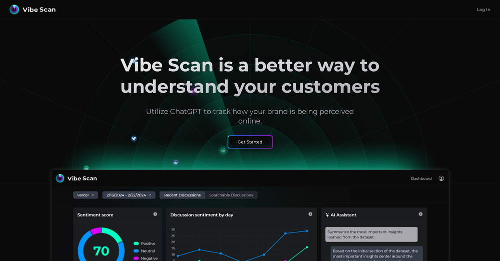 Vibe Scan website