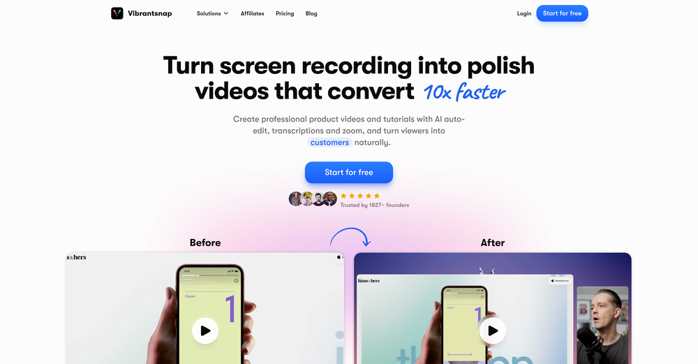 VibrantSnap website