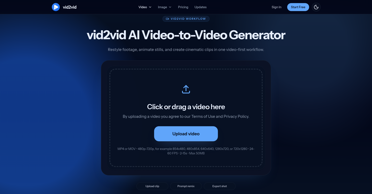 Vid2vid website