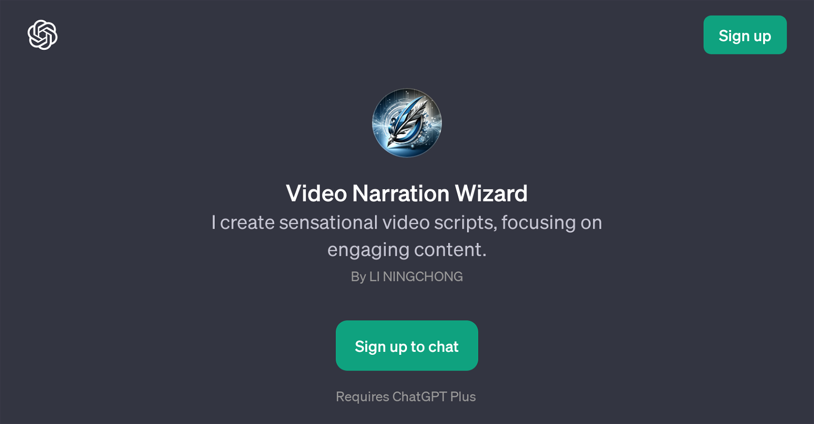 Video Narration Wizard website